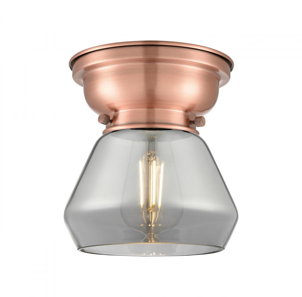 Fulton - 1 Light - 7 inch - Antique Copper - Flush Mount