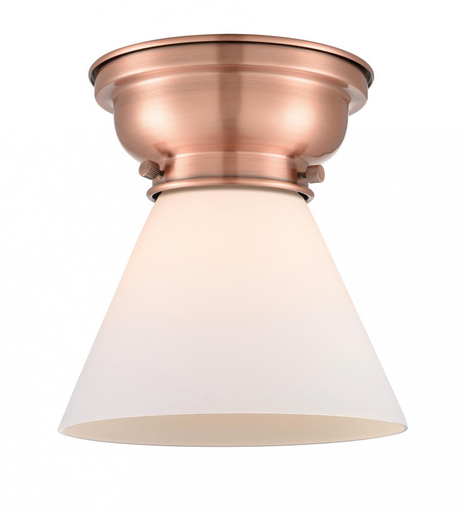 Cone - 1 Light - 8 inch - Antique Copper - Flush Mount