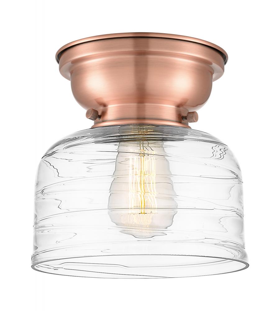 Bell - 1 Light - 8 inch - Antique Copper - Flush Mount