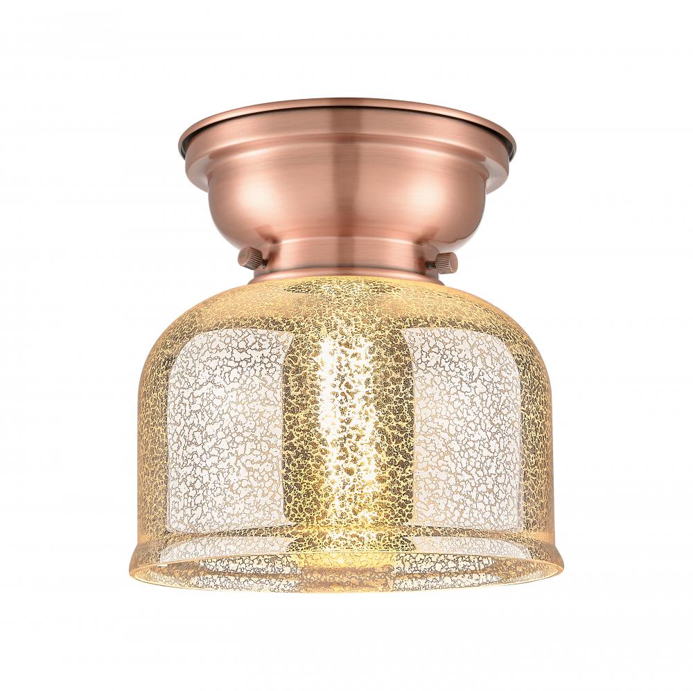 Bell - 1 Light - 8 inch - Antique Copper - Flush Mount