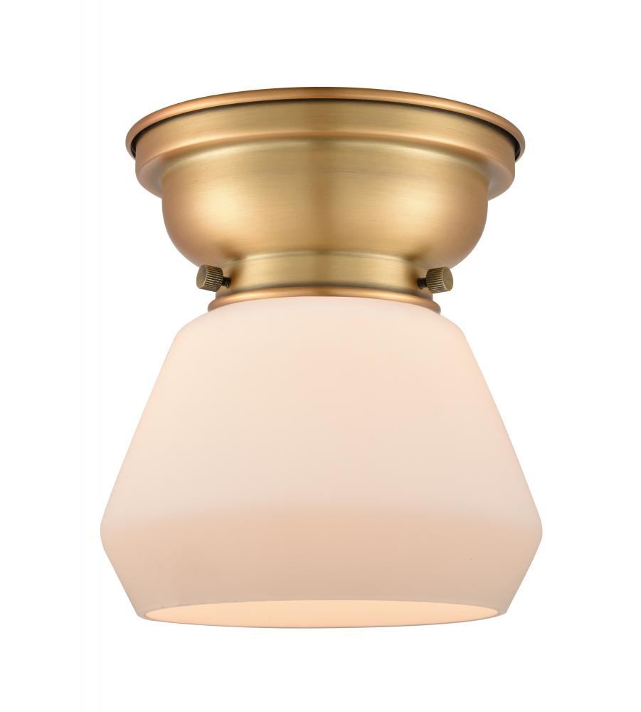 Fulton - 1 Light - 7 inch - Brushed Brass - Flush Mount