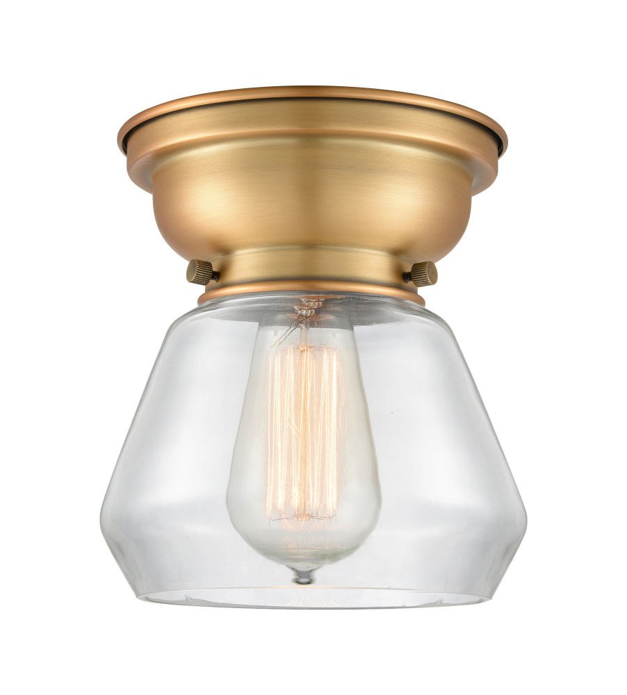Fulton - 1 Light - 7 inch - Brushed Brass - Flush Mount