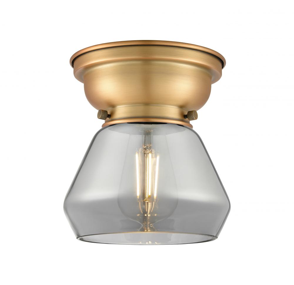 Fulton - 1 Light - 7 inch - Brushed Brass - Flush Mount