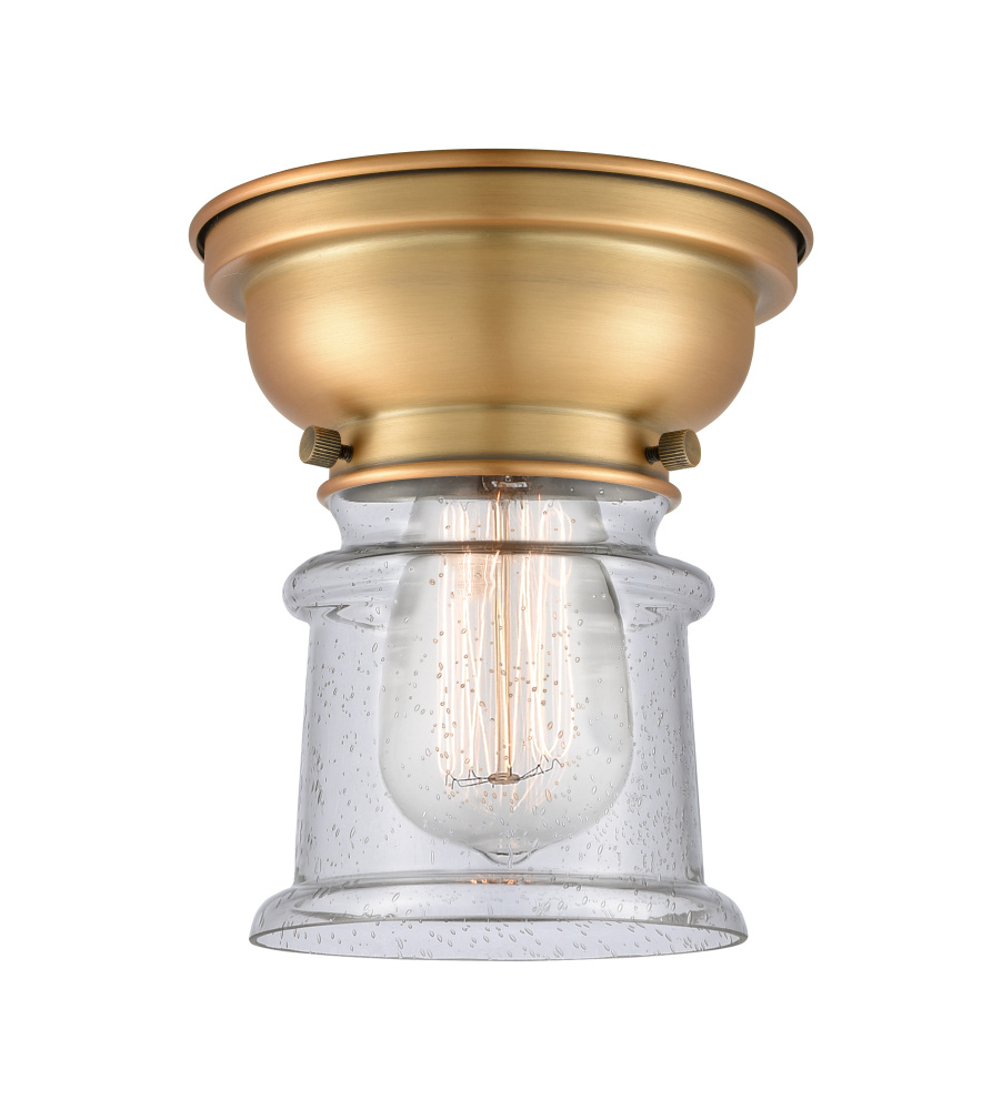 Canton - 1 Light - 6 inch - Brushed Brass - Flush Mount