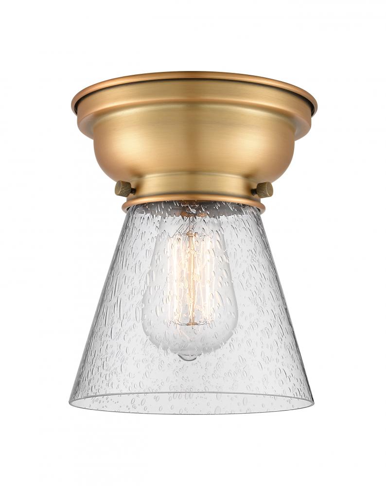 Cone - 1 Light - 6 inch - Brushed Brass - Flush Mount