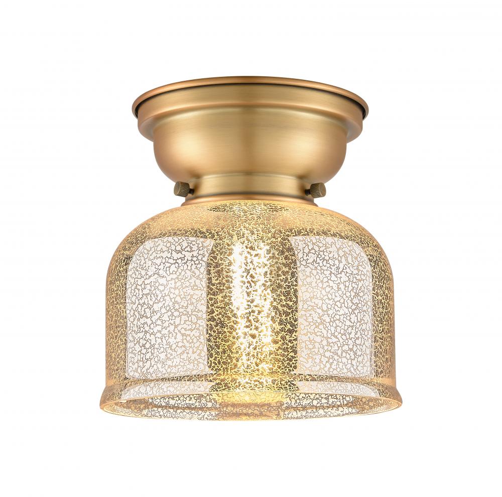 Bell - 1 Light - 8 inch - Brushed Brass - Flush Mount