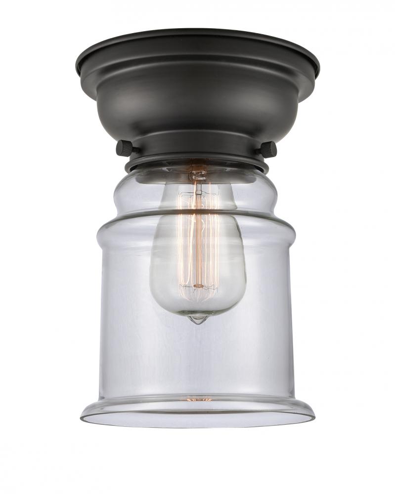 Canton - 1 Light - 6 inch - Matte Black - Flush Mount