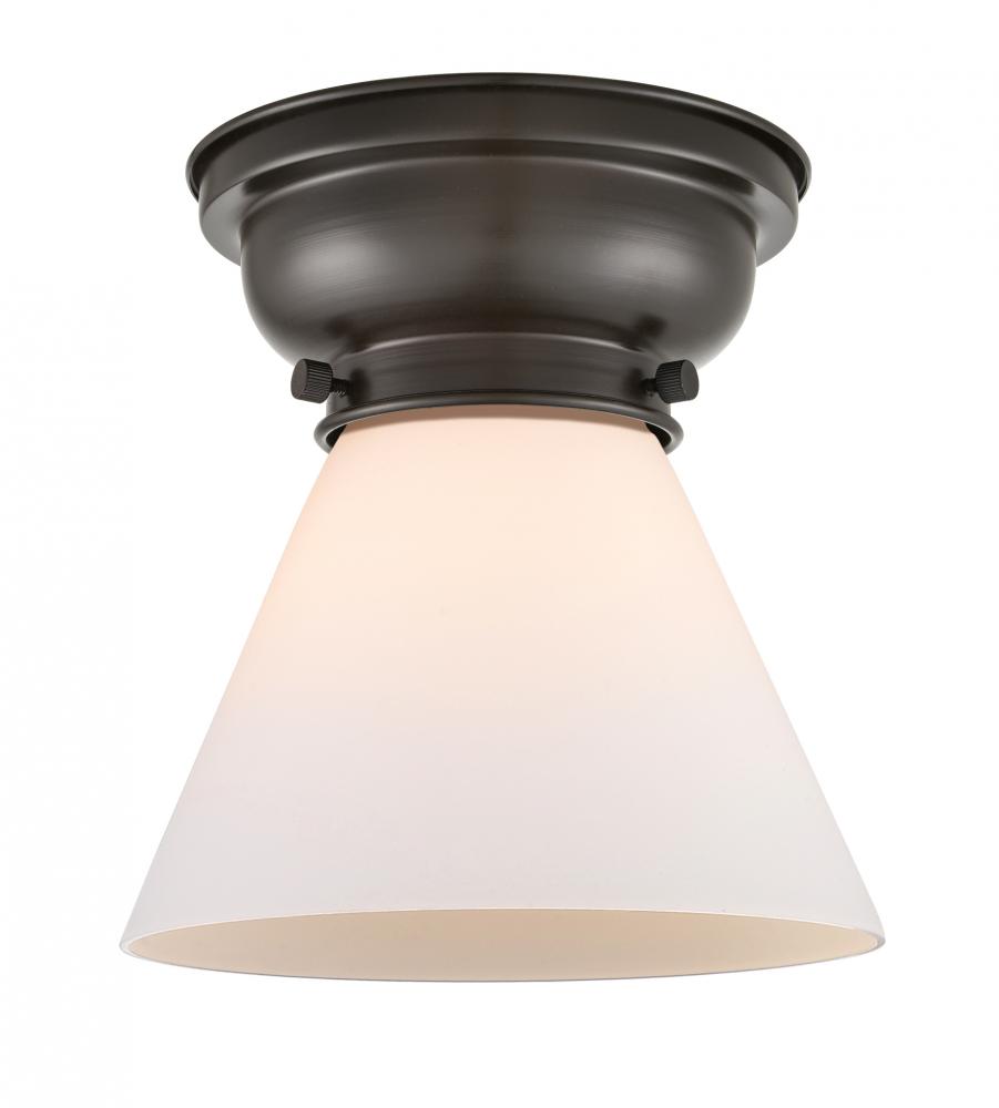 Cone - 1 Light - 8 inch - Oil Rubbed Bronze - Flush Mount