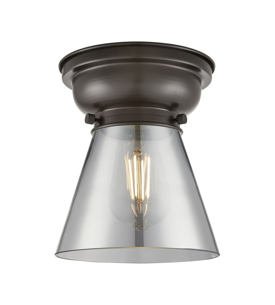 Cone - 1 Light - 6 inch - Oil Rubbed Bronze - Flush Mount