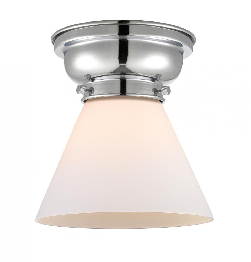 Cone - 1 Light - 8 inch - Polished Chrome - Flush Mount