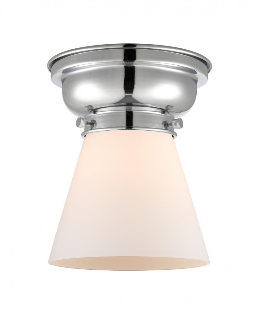 Cone - 1 Light - 6 inch - Polished Chrome - Flush Mount