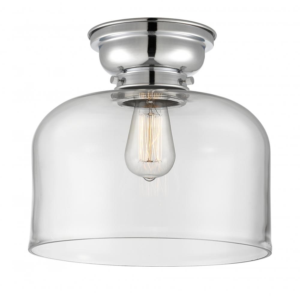 Bell - 1 Light - 12 inch - Polished Chrome - Flush Mount