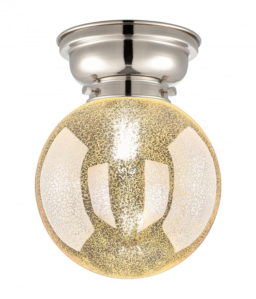 Beacon - 1 Light - 8 inch - Polished Nickel - Flush Mount