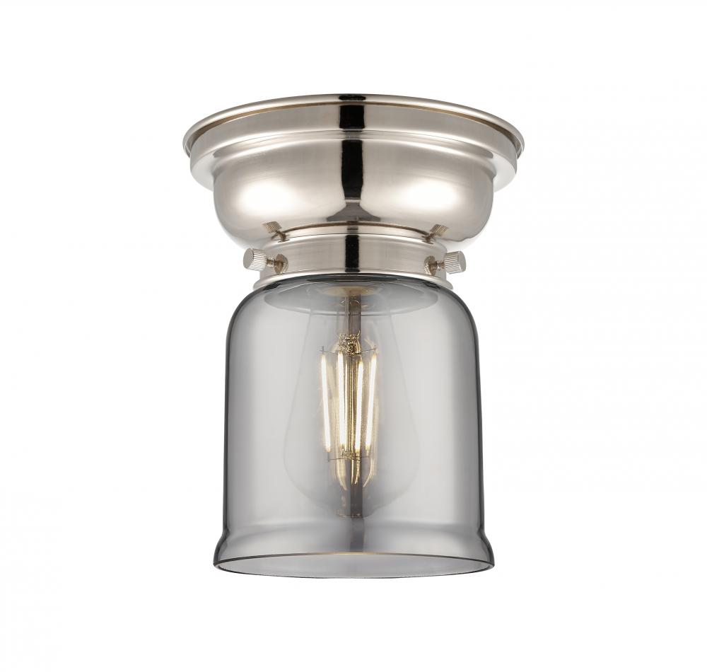 Bell - 1 Light - 6 inch - Polished Nickel - Flush Mount
