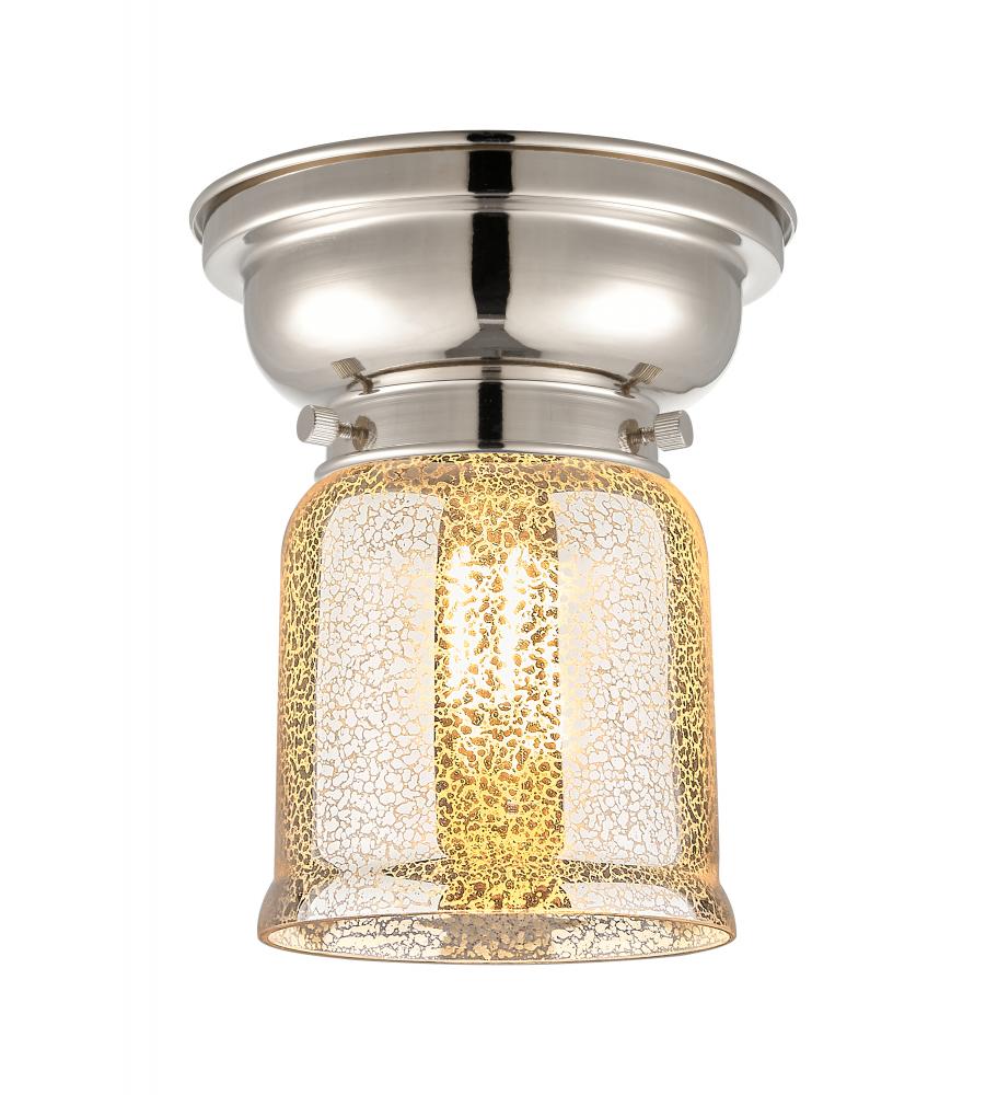 Bell - 1 Light - 6 inch - Polished Nickel - Flush Mount