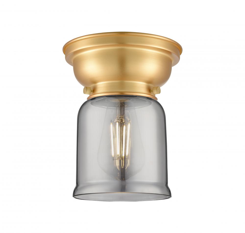 Bell - 1 Light - 6 inch - Satin Gold - Flush Mount