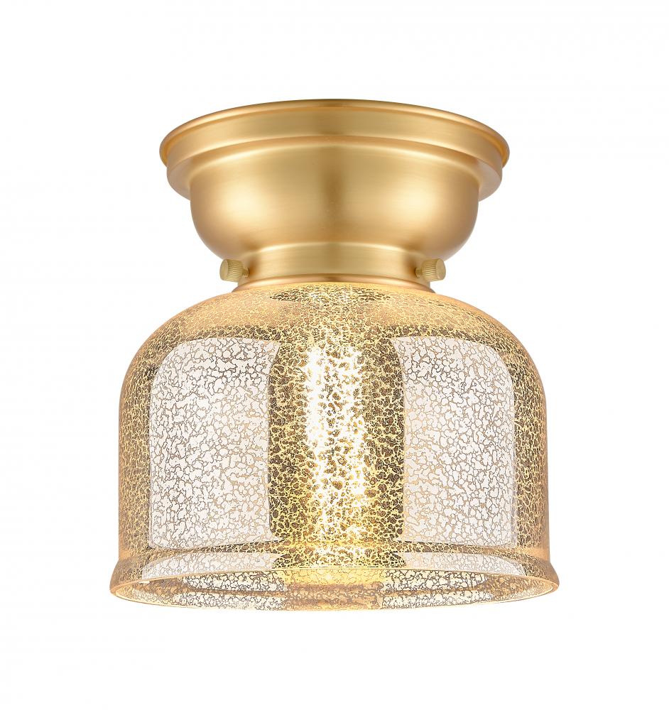 Bell - 1 Light - 8 inch - Satin Gold - Flush Mount