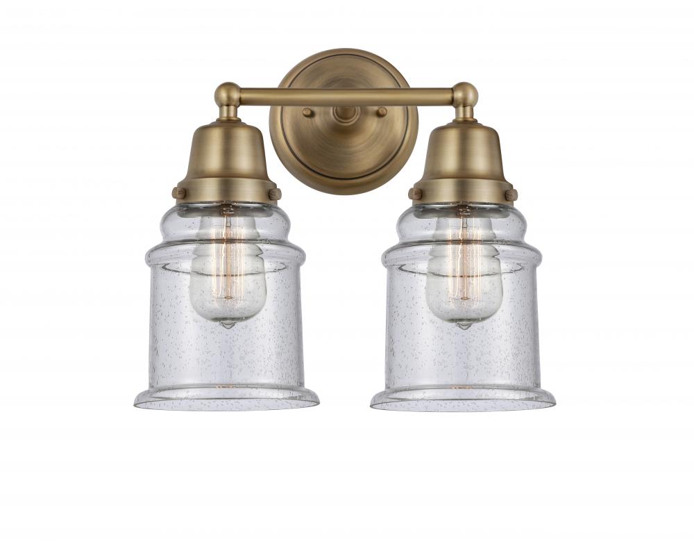Canton - 2 Light - 14 inch - Brushed Brass - Bath Vanity Light