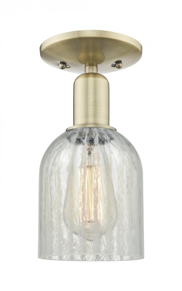 Caledonia - 1 Light - 5 inch - Antique Brass - Semi-Flush Mount