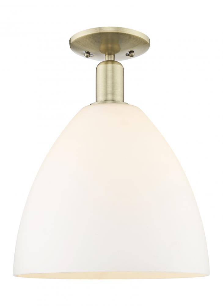 Bristol - 1 Light - 12 inch - Antique Brass - Semi-Flush Mount