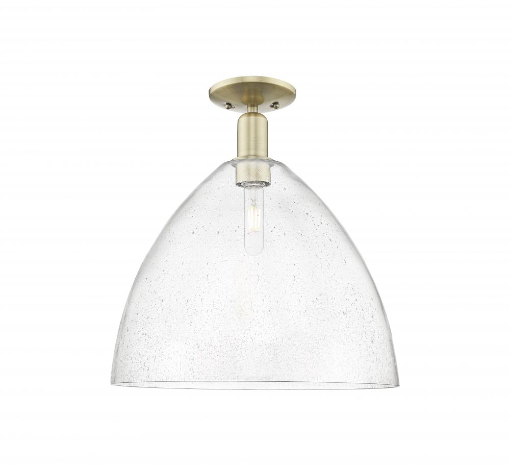 Bristol - 1 Light - 16 inch - Antique Brass - Semi-Flush Mount