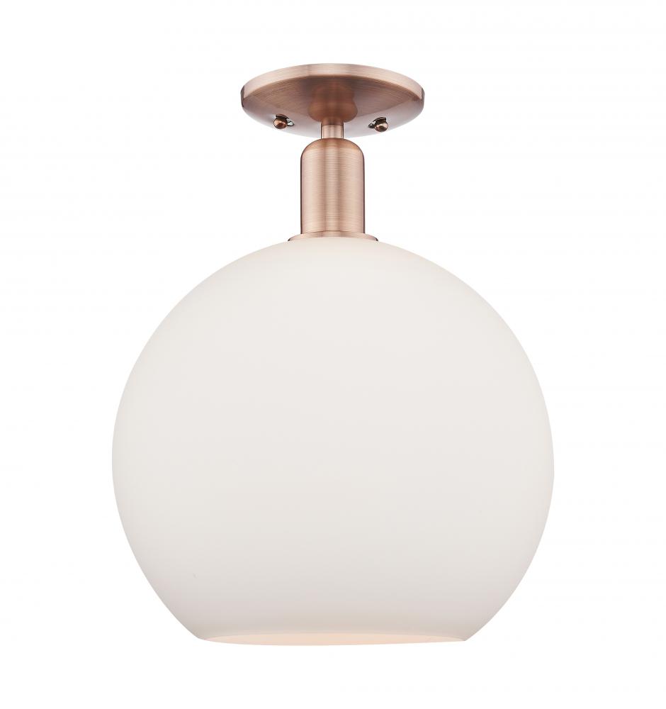 Athens - 1 Light - 12 inch - Antique Copper - Semi-Flush Mount