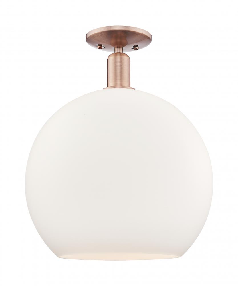 Athens - 1 Light - 14 inch - Antique Copper - Semi-Flush Mount