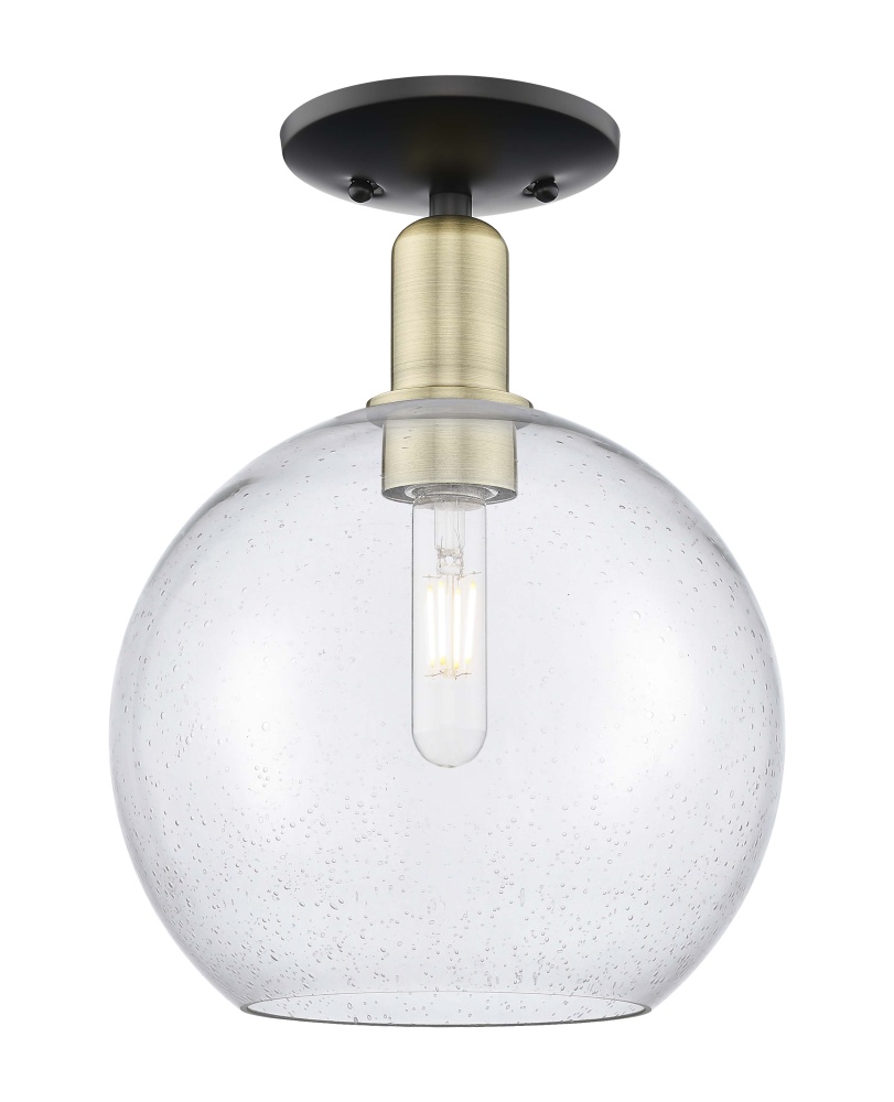 Athens - 1 Light - 10 inch - Black Antique Brass - Semi-Flush Mount