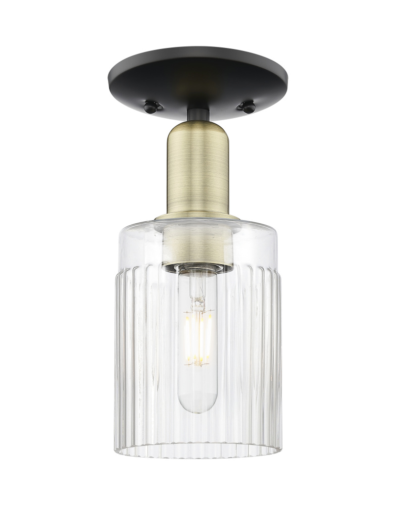 Hadley - 1 Light - 5 inch - Black Antique Brass - Semi-Flush Mount