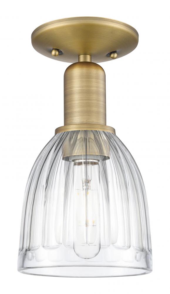 Brookfield - 1 Light - 6 inch - Brushed Brass - Semi-Flush Mount