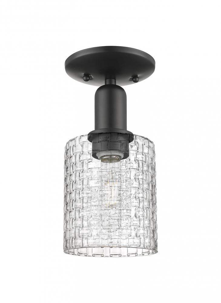 Cobbleskill - 1 Light - 5 inch - Matte Black - Semi-Flush Mount