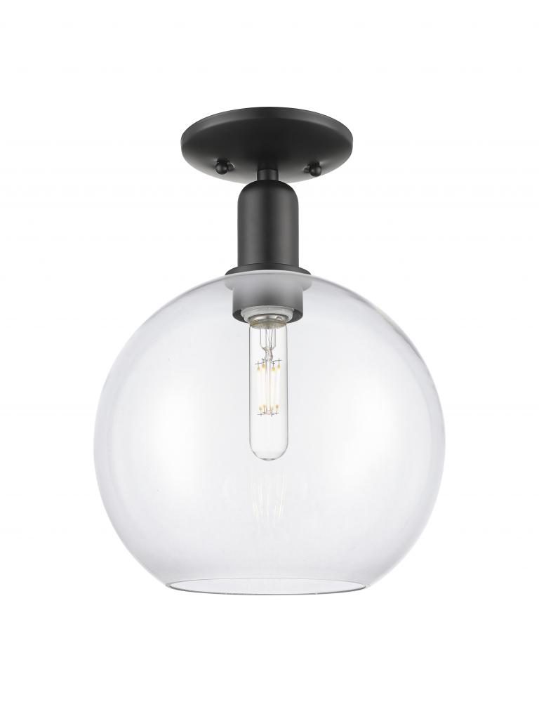 Athens - 1 Light - 10 inch - Matte Black - Semi-Flush Mount