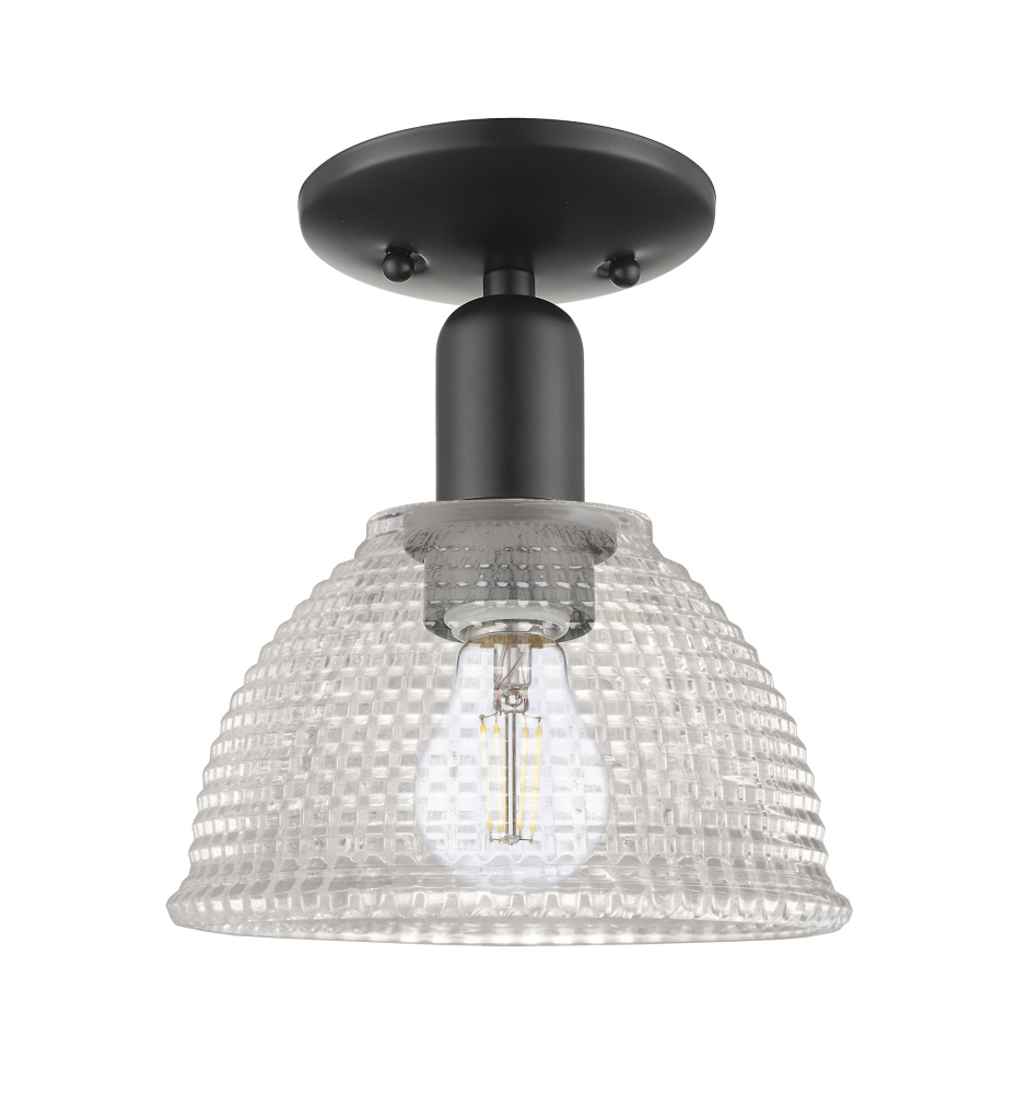 Arietta - 1 Light - 8 inch - Matte Black - Semi-Flush Mount