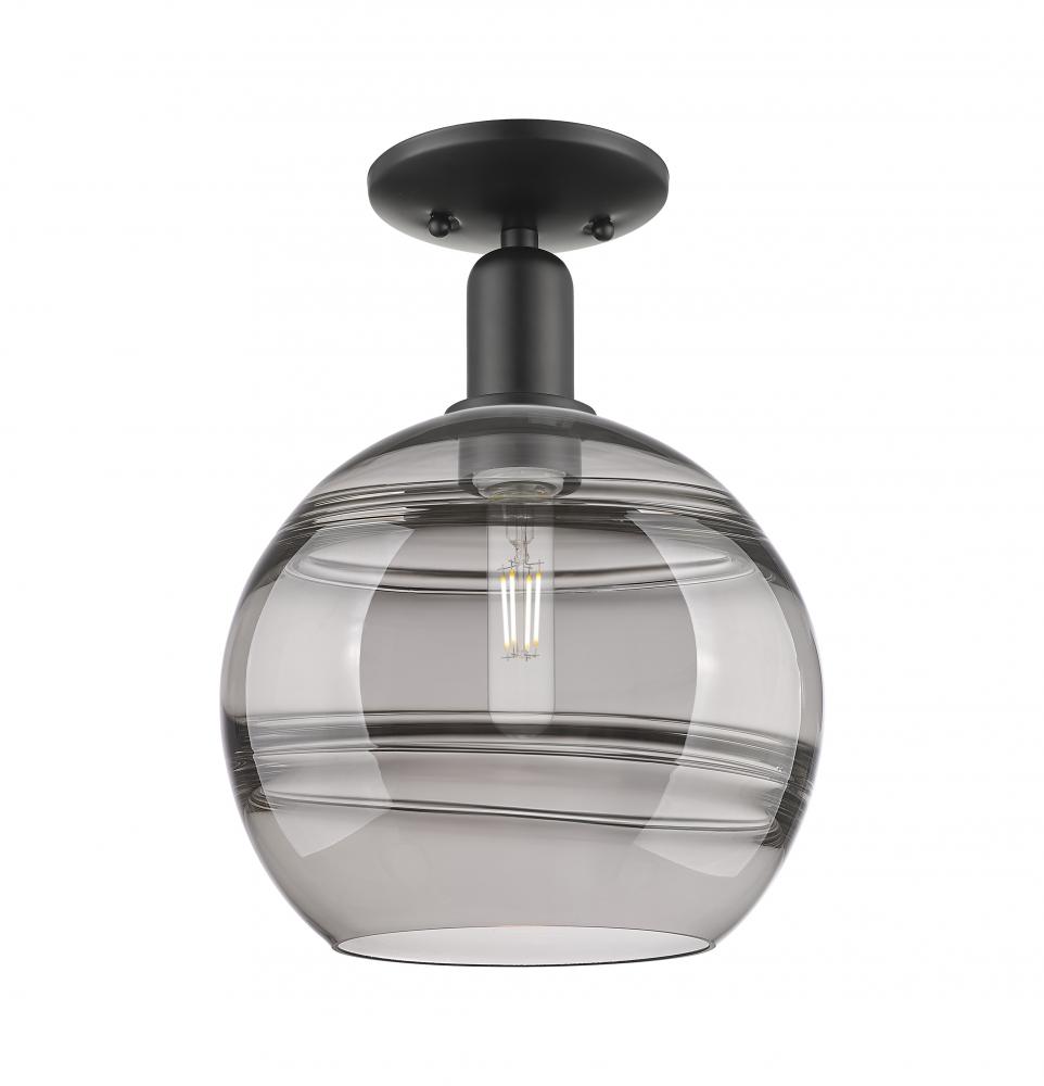 Rochester - 1 Light - 10 inch - Matte Black - Semi-Flush Mount