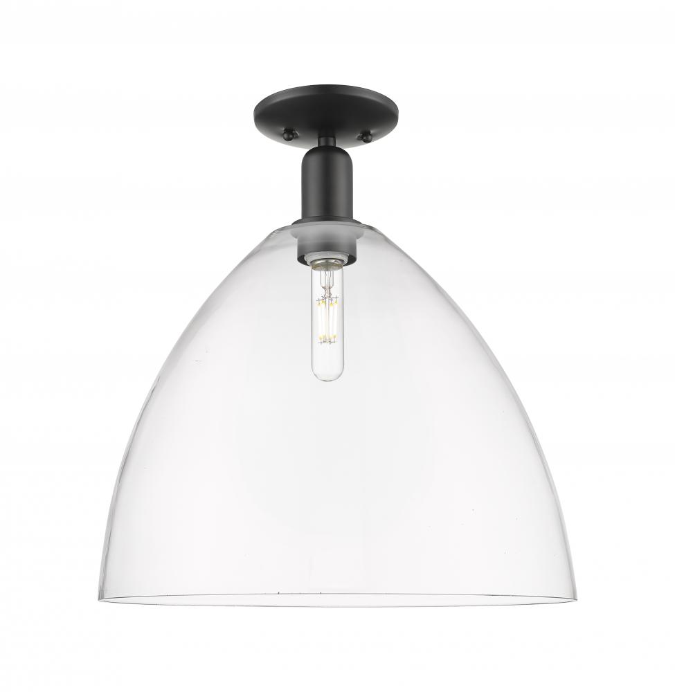 Bristol - 1 Light - 16 inch - Matte Black - Semi-Flush Mount