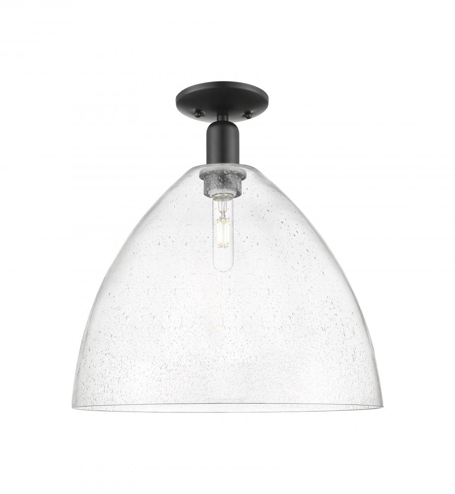 Bristol - 1 Light - 16 inch - Matte Black - Semi-Flush Mount