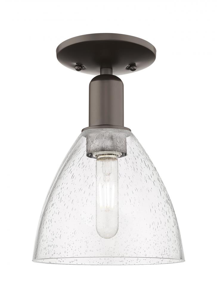 Bristol - 1 Light - 8 inch - Oil Rubbed Bronze - Semi-Flush Mount