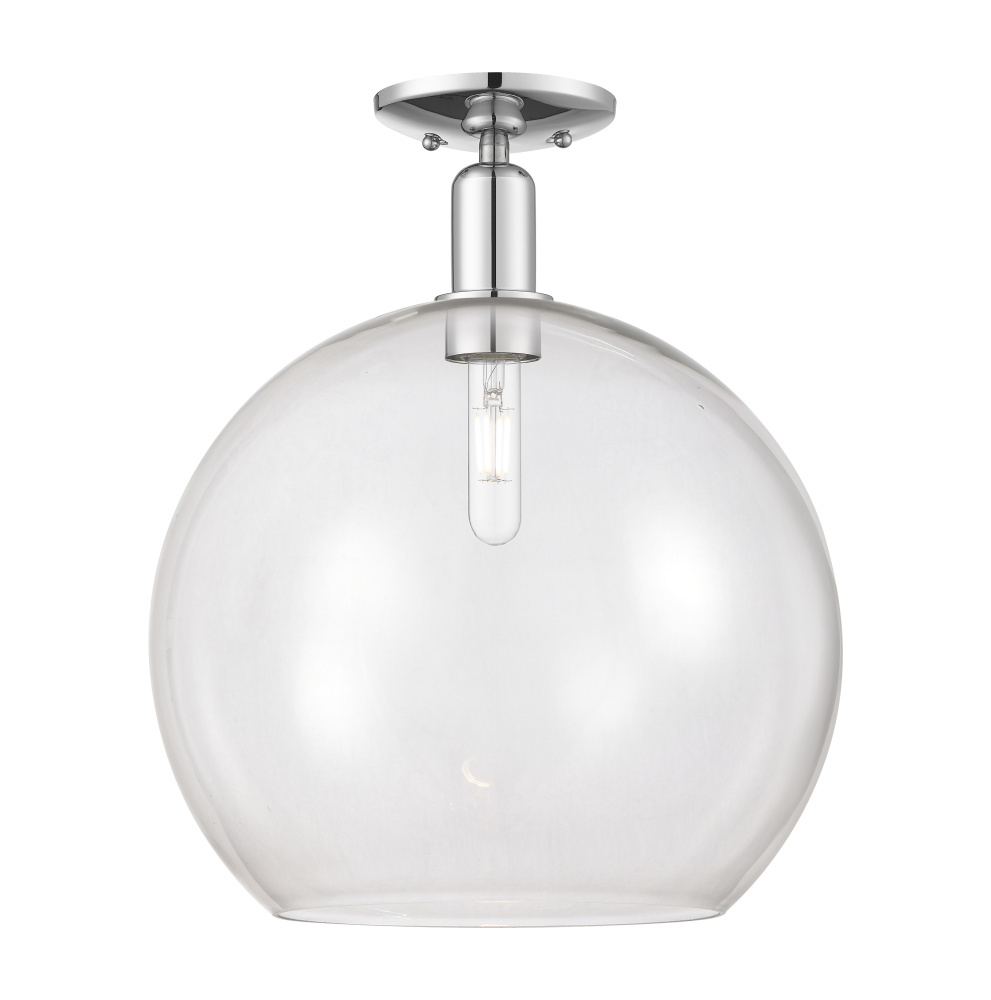 Athens - 1 Light - 14 inch - Polished Chrome - Semi-Flush Mount