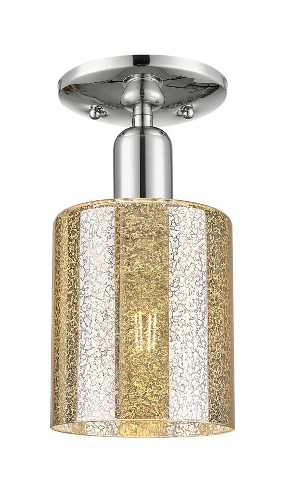 Cobbleskill - 1 Light - 5 inch - Polished Nickel - Semi-Flush Mount