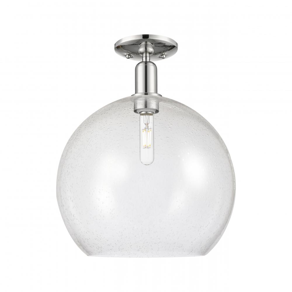 Athens - 1 Light - 14 inch - Polished Nickel - Semi-Flush Mount