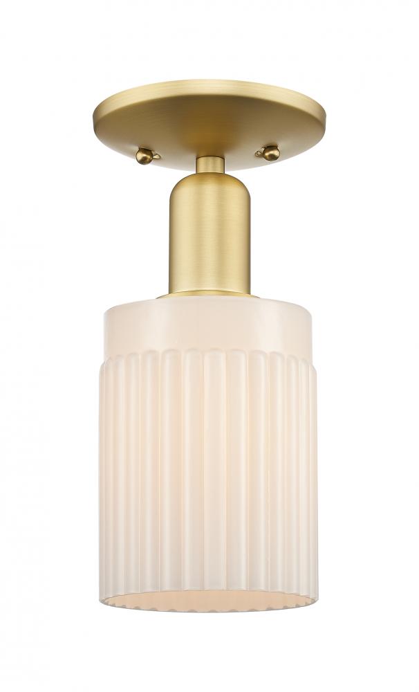 Hadley - 1 Light - 5 inch - Satin Gold - Semi-Flush Mount