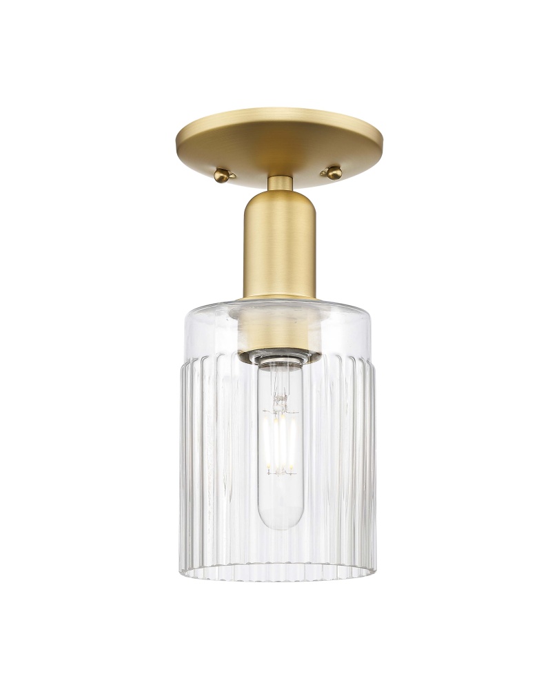 Hadley - 1 Light - 5 inch - Satin Gold - Semi-Flush Mount