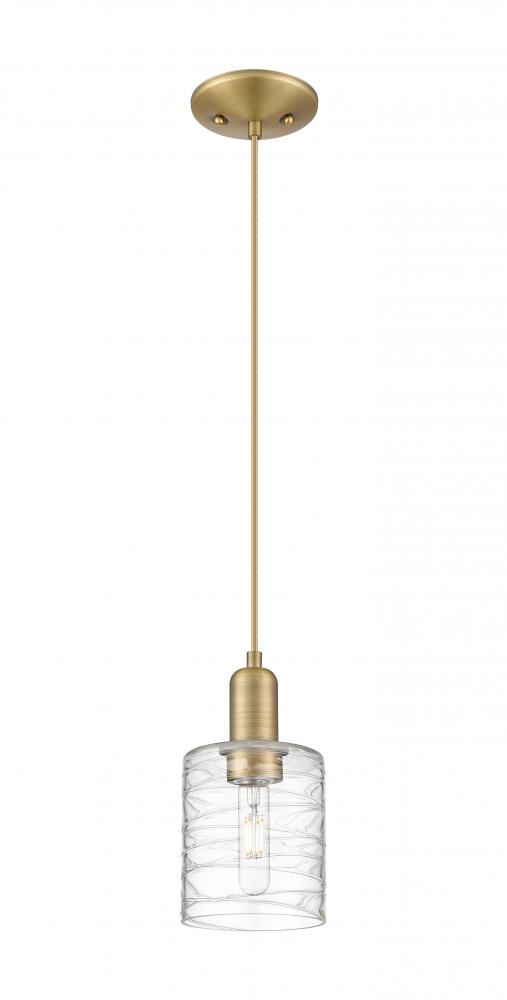 Cobbleskill - 1 Light - 5 inch - Brushed Brass - Cord hung - Mini Pendant