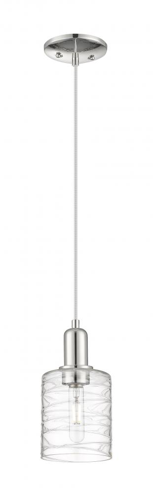 Cobbleskill - 1 Light - 5 inch - Polished Nickel - Cord hung - Mini Pendant