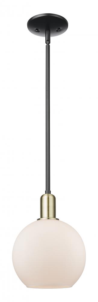 Athens - 1 Light - 8 inch - Black Antique Brass - Stem hung - Mini Pendant