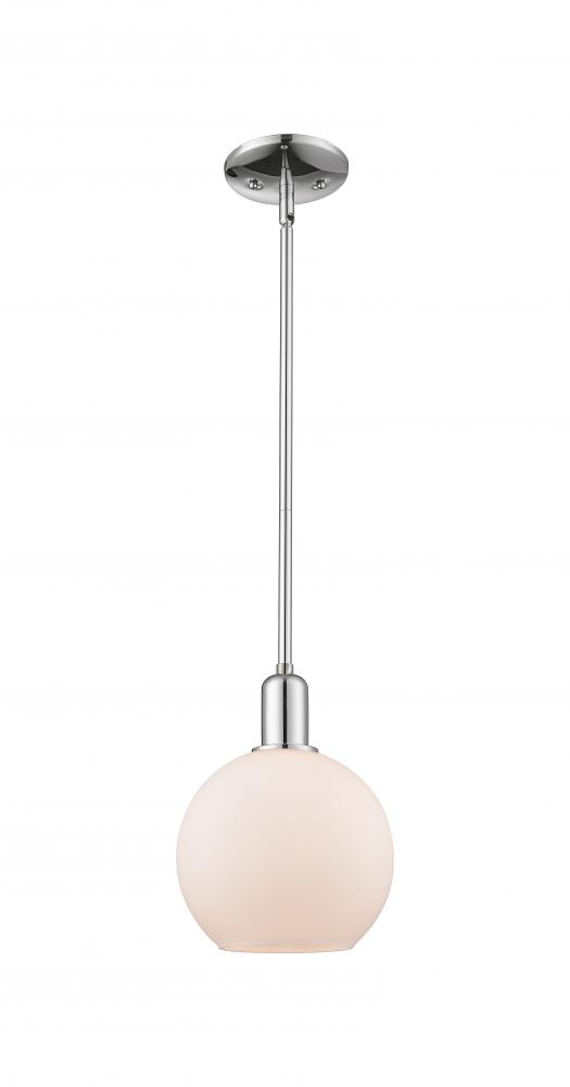 Athens - 1 Light - 8 inch - Polished Chrome - Stem hung - Mini Pendant