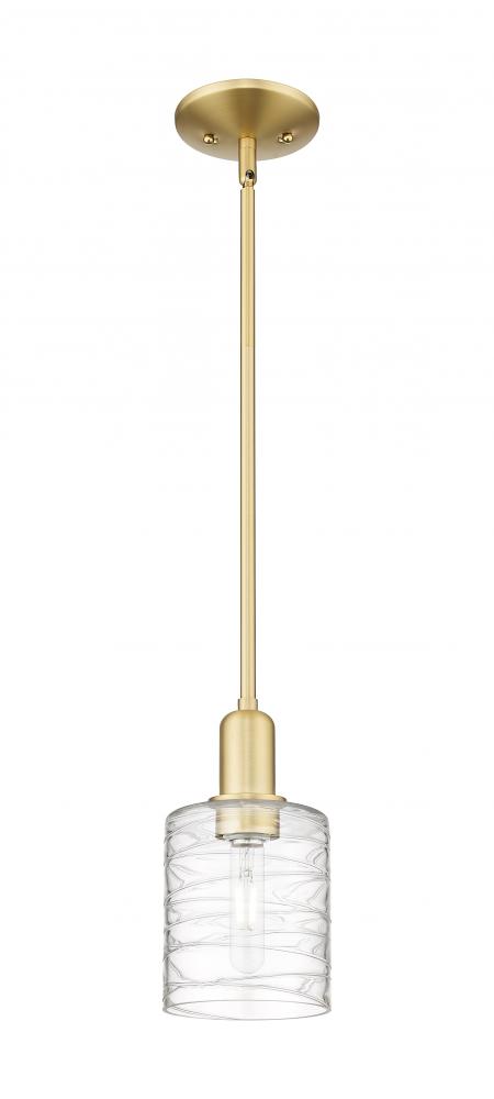 Cobbleskill - 1 Light - 5 inch - Satin Gold - Stem hung - Mini Pendant