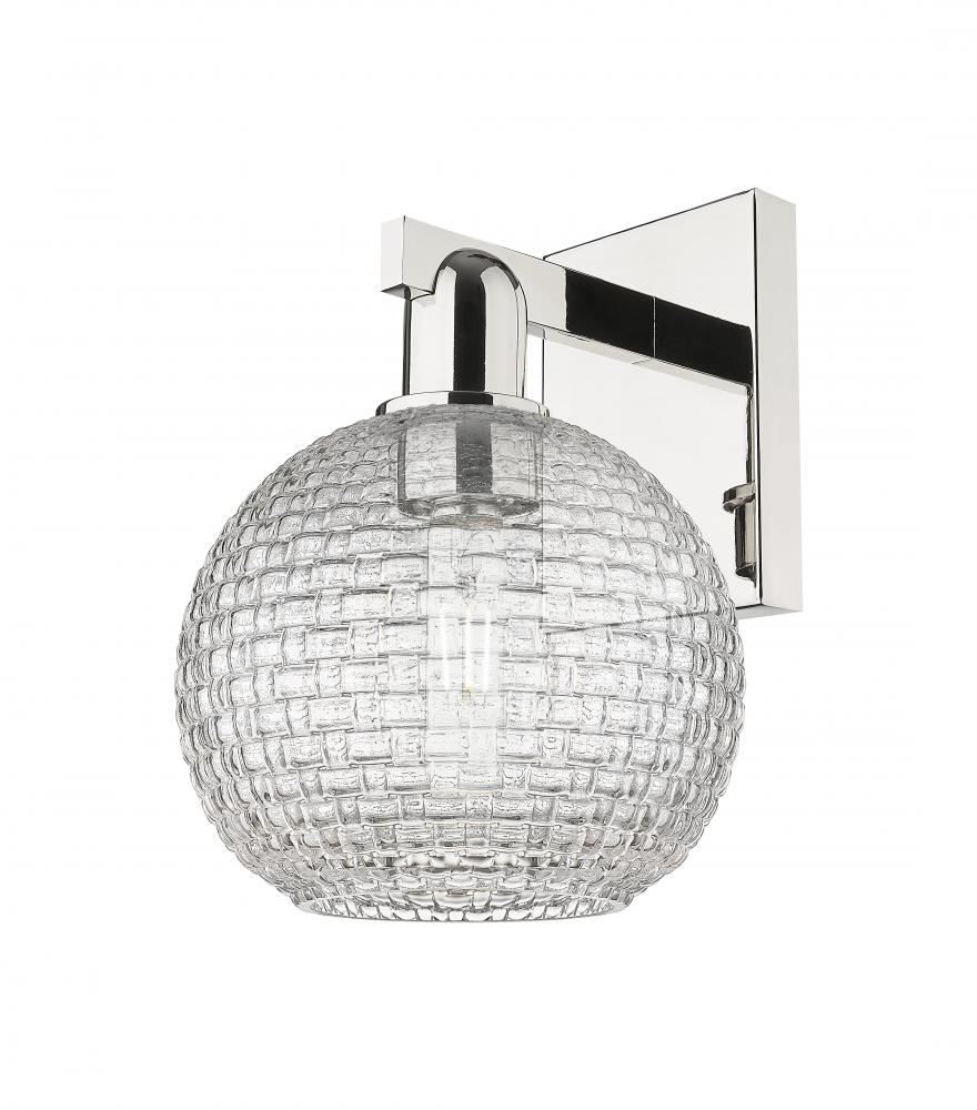 Athens - 1 Light - 8 inch - Polished Nickel - Sconce