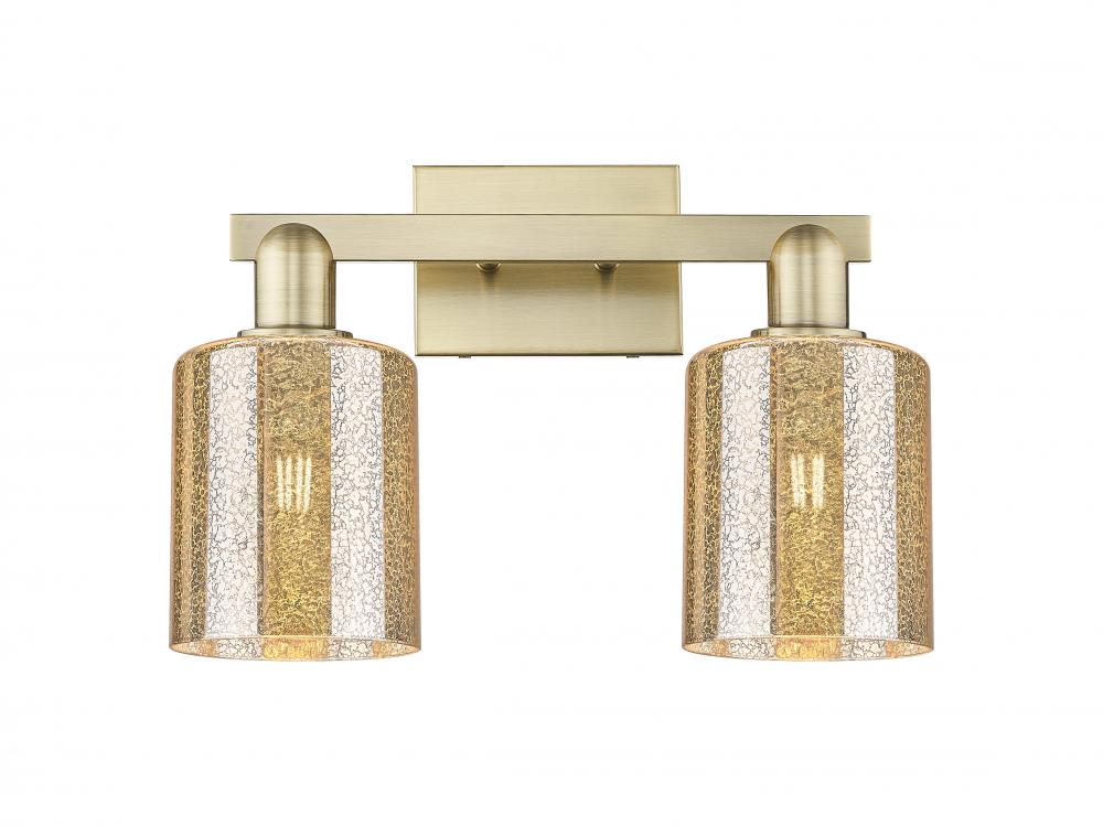 Cobbleskill - 2 Light - 16 inch - Antique Brass - Bath Vanity Light