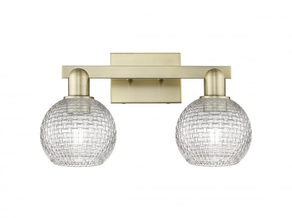 Athens - 2 Light - 17 inch - Antique Brass - Bath Vanity Light